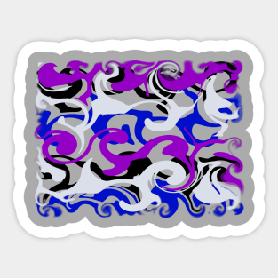 Abstract AJO Swirls Sticker